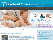 Tablet Screenshot of lakefrontclinics.com